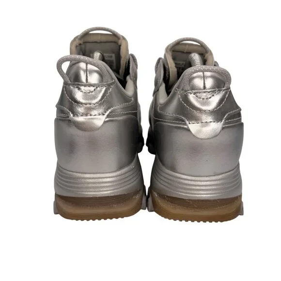 Reebok x Cardi B Classic Leather Silver Metallic Pewter Sneakers Women's 9.5 - Picture 5 of 10